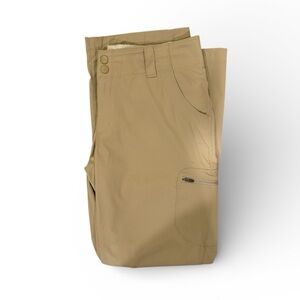 L.L. Bean Women's Khaki Nylon Stretch Outdoor Hiking Straight Leg Pants -Size 4P